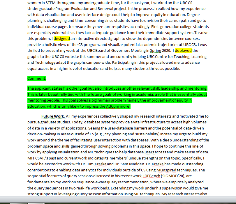 Step by step Analysis of MIT accepted SoP for CS (1) 4/5