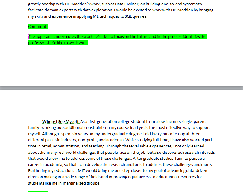 Step by step Analysis of MIT accepted SoP for CS (1) 5/6